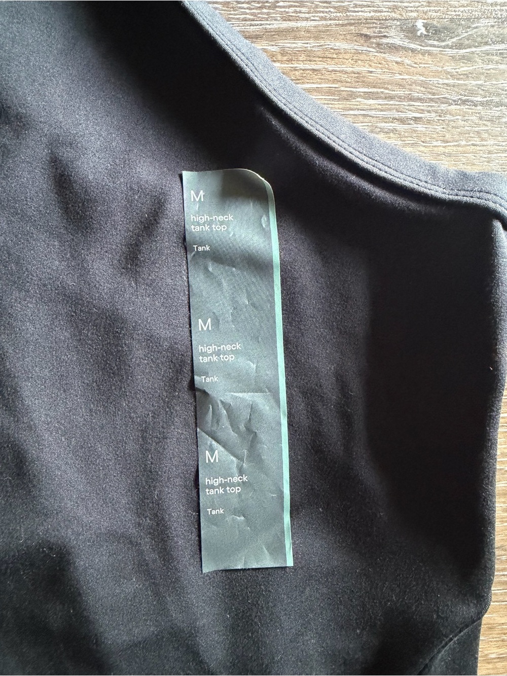 Fitted High Neck Black Racerback Tank Top - Picture 2 of 6